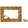 - Fatto a mano - Cornice in legno Oro traforata per stampe dipinti Spess. cm 5 misura cm 100x150