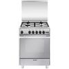 GLEM GAS U654VI CUCINA A GAS 60X50 CM 4 FUOCHI FORNO A GAS INOX