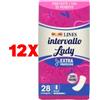 Lines 12 X Lines Intervallo Maxi Distesi 28 Pz. Salvaslip Assorbenti Zero Odore