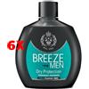 Breeze 6 X Breeze Deodorante Profumato Squeeze Men Dry Protection 100 Ml