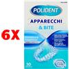 Polident 6 X Polident Apparecchi & Bite 30 Compresse Pulizia Quotidiana