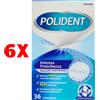 Polident 6 X Polident Pulitore Protesi Dentali Tripla Freschezza 36 Tabs Compresse