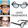 VisionMania OCCHIALI DA SOLE Uomo Johnny DEPP TONY STARK TRASPARENTE STILE MOSCOT VINTAGE