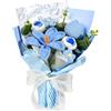 Bouquet di fiori all'uncinetto, bouquet lavorato a maglia fatto a mano,