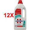 AMUCHINA 12 X Amuchina Additivo Liquido Bucato Igienizzante Con Ammorbidente1 Lt.
