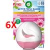 AIRWICK 6 X Airwick Active Fresh Bagno Decosphere Emanatore Liquido Magnolia E Orchidea
