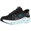 Skechers Uomo Glide-Step Altus Aphtur Slip-In ALLENATRICE, Black Knit/Aqua Pu, 45.5 EU