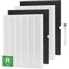 Laukowind 116130 - Filtro di ricambio, 2 set 116130, filtro H, ricambio per purificatore d'aria Winix 5500-2 e modelli AM80-2, include 2 filtri HEPA Ture + 2 pre-filtri a carbone attivo (bianco)