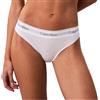 Calvin Klein Donna Slip Brasiliana con Fascia con Logo, Bianco (White), L