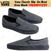 Vans Classic slip-on lana grigio nero VN000BVZ239 taglia uomo