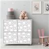 Ambiance Sticker Stickersnews - Adesivo da parete per cameretta bambini e bambini, motivo: coniglietti nelle nuvole, 40 x 60 cm