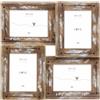 DEKNUDT Frames - Cornice portafoto multipla in legno galleggiante con finitura bianca per 4 foto, 10 x 15 cm, colore: marrone, cornice portafoto S67UD1P4