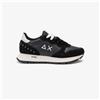 Sun68 Sneakers donna Ally Studs in similpelle e suede nero