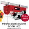 Einhell Paranco elevatore elettrico Einhell TC-EH 1000 - portata 999kg - cavo 18metri...