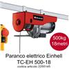 Einhell Paranco elevatore elettrico Einhell TC-EH 500-18 - portata 500kg - cavo 18met...