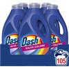 Dash Detersivo Liquido Lavatrice 105 Lavaggi (21x5) Salva Colore Mantiene Vivaci