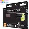 Panasonic Batterie Ricaricabili Panasonic Eneloop Pro AA 2500mAh 4BL 4 Pz. E Custodia
