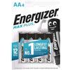 Energizer Batterie Alcaline Energizer LR6 AA Max Plus, 4 Pz.