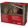 Konstsmide Set di 3 case a LED in fibra ottica, combinabili, con timer da 6 ore, 16 diodi ambrati, funzionamento a batteria e USB, interno, cavo nero, 6 x AAA da 1,5 V (escluso) - 4309 - 000