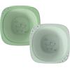 nip 2x ciotola pappa per bebè da 4 mesi infrangibile impilabile verde | ciotola ergonomica leggera per bebè e bambini per pappa porridge e cereali, lavabile in lavastoviglie adatta al microonde