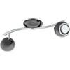 Eglo LED Lampada da soffitto Bimeda, lampada da soffitto a 2 luci, faretti in metallo nickel-nero e cromo, lampada per soggiorno, spot con lampadine GU10, luce calda