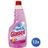 Glassex 12x Bundle Glassex Vetri E Multiuso 500 Ml.Ricambio Aceto Rosa