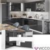 Vicco Cucina componibile ad angolo Cucina su misura angolare Fame Antracite Vicco