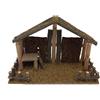 COSE DA CASA Presepe Grotta in Legno Capanna Vuota per la Natività h 27x40x17 cm Presepe stac