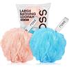 ross Grande esfoliante scrub in spugna Loofah da bagno per la pulizia della schium...