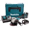 MAKITA DGA513RTJ SMERIGLIATRICE ANGOLARE 18V 125MM 2 BATTERIE 5 Ah IN VALIGETTA