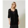 Twin Set Donna Cardigan lungo nero Taglia S