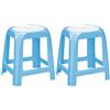 Cucina KIT 2 Sgabello Bagno Doccia BIANCO BLU BEIGE 31x27x46h cm Cucina Camera Camper