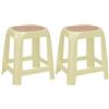 Cucina KIT 2 Sgabello Bagno Doccia BIANCO BLU BEIGE 31x27x46h cm Cucina Camera Camper