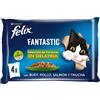 Felix PURINA FELIX Fantastic Selezione con Verdure in Gelatina, Marrone, XL Uomo