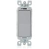 Leviton 5601-2W Interruttore silenzioso a bilanciere singolo polo AC 15 A, 120/277 V 1 pezzo 1 confezione grigio