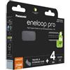 S4T Batterie Panasonic Eneloop Pro Ricaricabili AA 2500mAh 4BL 4 Pz. E Contenitore