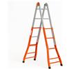Palucart Scala Telescopica in Acciaio, 4+4 gradini, trasformabile fino a 4.7 mt - A0040