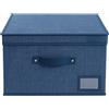 Palucart [1 o 3] Scatole per Armadio 50x40x25 BLU Contenitore Biancheria Guardaroba 6924