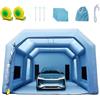 VEVOR Tenda di Verniciatura a Spruzzo Gonfiabile per Auto Moto SUV 2 Ventilatori 1100 W 950 W Sistema di Filtrazione Filtro 3 Strati 6 Finestre d'Aerazione, Tenda Cabina per Verniciatura 10 x 4 x 6 m