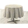Douceur d'Intérieur, Tovaglia Rotonda Eclipse (Ø 180 cm) Bianco, Poliestere Stampa Metallizzata
