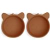 NUUROO - Alex Silicone Deep Plate 2-Pack Koala - Caramello Caffè