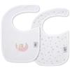 Interbaby Confezione da 2 bavaglini 20 x 30 cm, colore verde