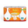 Tenderly Tutto Cucina Jolly, confezione di 6 rotoli di Asciugatutto decorato con Motivo Geometrico, Tecnologia HI-PER per Massima Assorbenza e Resistenza, In Pura Cellulosa FSC® MIX, Imballo Riciclato min. 50%