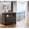LA NORDICA CUCINA A LEGNA FAMILY 4,5 NERO ANTRACITE 7,5 kW ★★★★ EXTRAFLAME