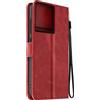 Avizar, Custodia per Edge 50 Pro cordino copertina portafoglio, Rosso
