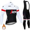 Coolmax Completo ciclismo Invernale Segafredo Felpato Termico Gel 20D tuta divisa