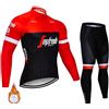 Coolmax Completo ciclismo Invernale Segafredo Felpato Termico Gel 20D tuta divisa