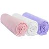 Easy dort Lenzuolo con angoli, 32 x 72 cm, per lettino (set di 3) | 100% cotone | compatibile con materasso ovale per navicella, carrozzina, lettino | estensibile, marca Easy Dort | Oeko Tex | Made in Europe |