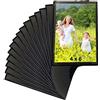 Sooyee Confezione da 15 cornici magnetiche per frigorifero, 10 x 15 cm, supporto magnetico per foto da frigorifero (nero)
