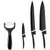 Renberg - Set 4 coltelli in acciaio inox nero